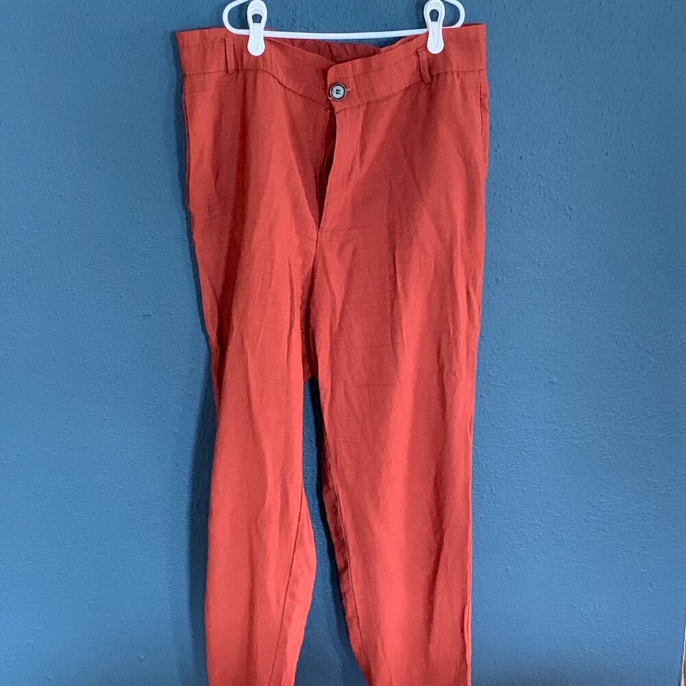 Loose Burnt Orange Zara Pants, Size XL